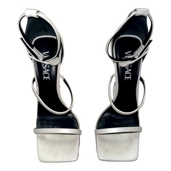 Versace Women's White High Heel Sandals - Picture 1 of 5